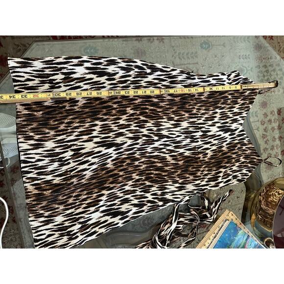 L’Agence Brown Leopard Print Jodie Sauvage Silk Bias Cut Slip Dress Size Small - Picture 12 of 15